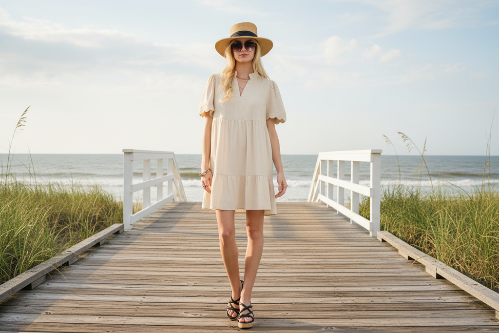 Umgee Ruffled Washed Denim Dress Umgee Ruffled Washed Denim Dress