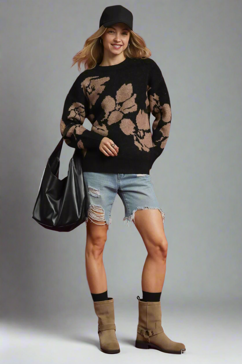 Umgee Floral Sweater