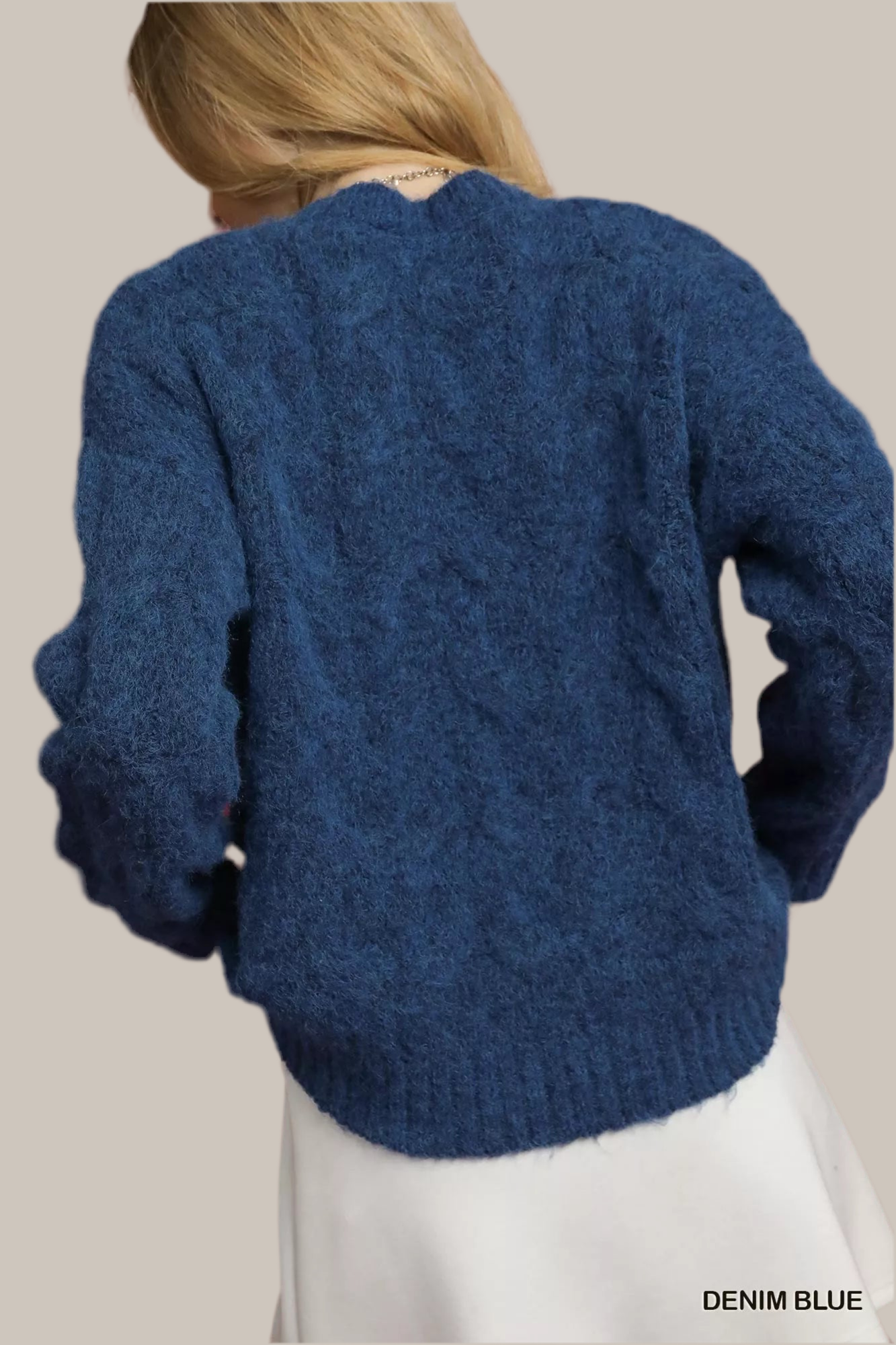 Umgee Cable Knit Cozy Sweater