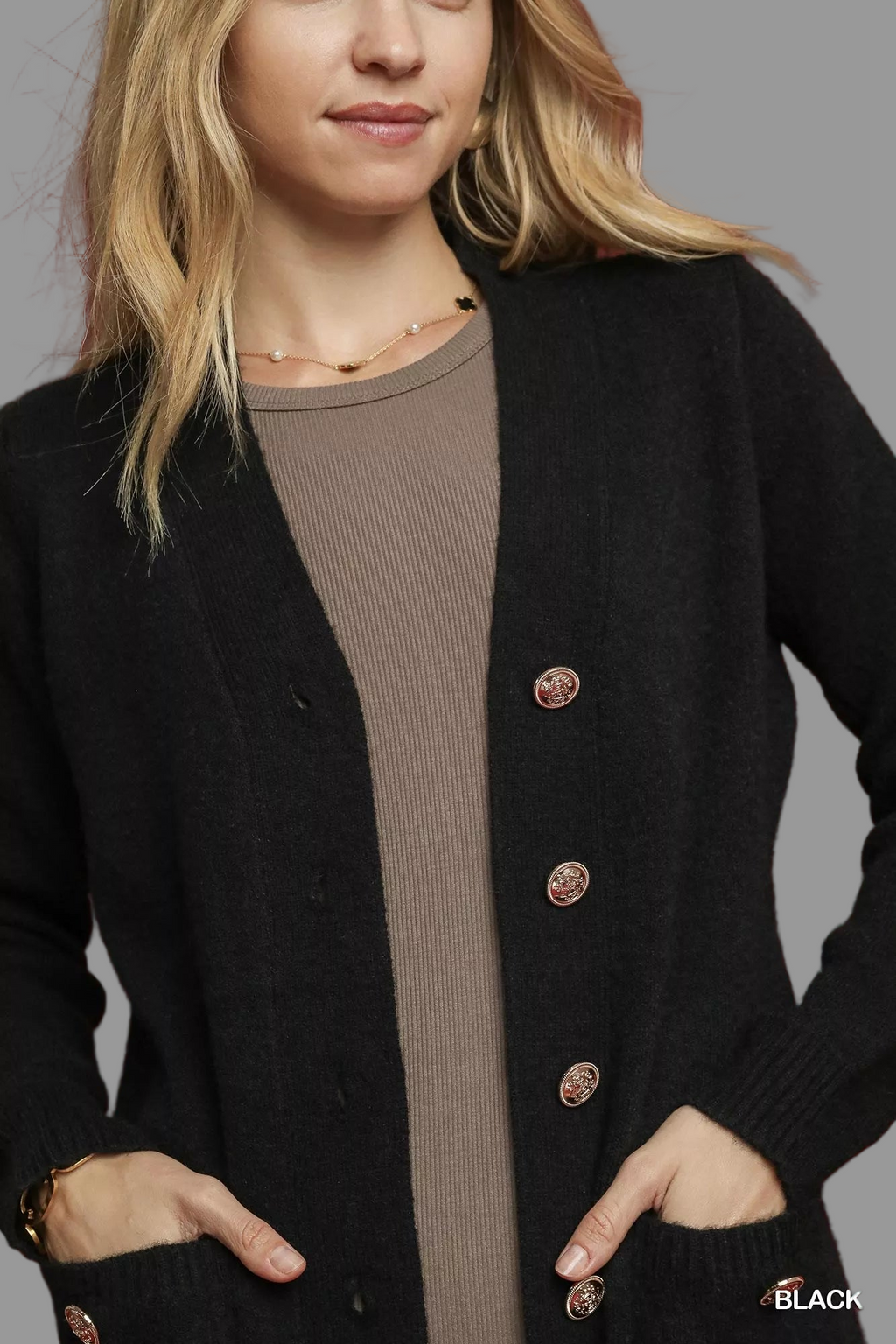 Umgee Button-Down Longline Cardigan Sweater