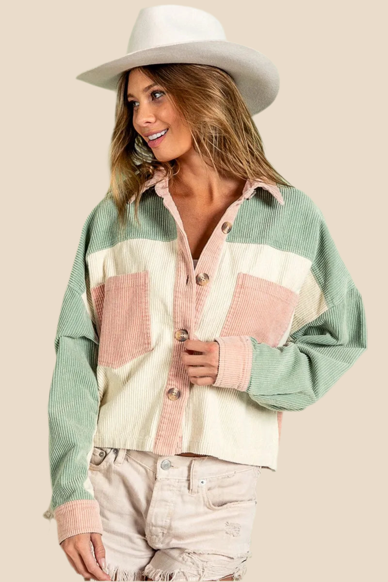 BiBi Vintage Washed Corduroy Jacket