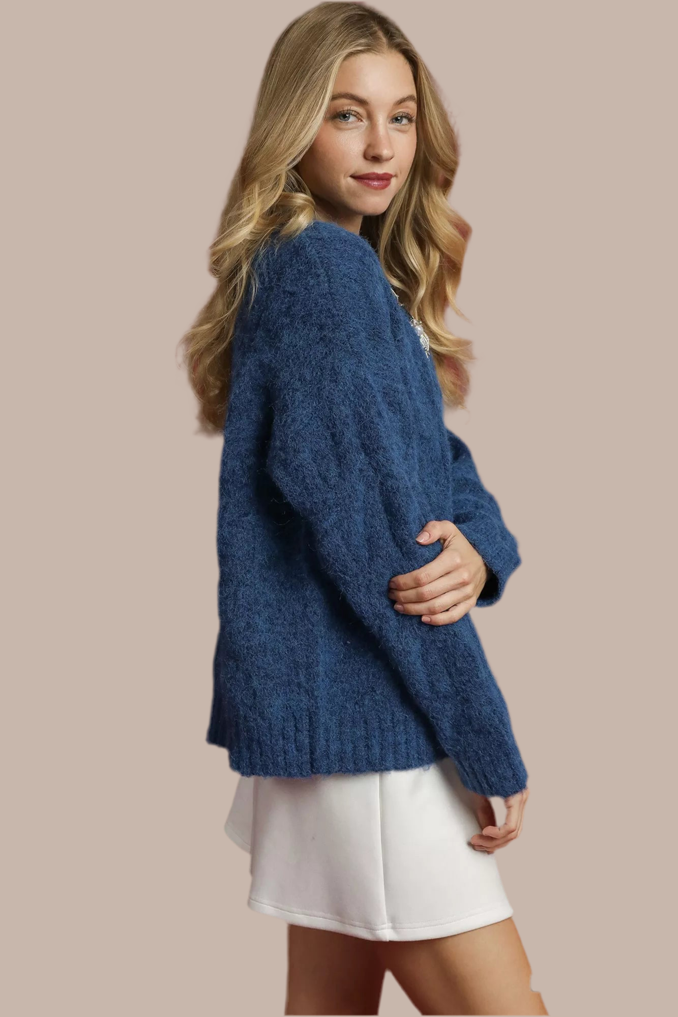 Umgee Cable Knit Cozy Sweater