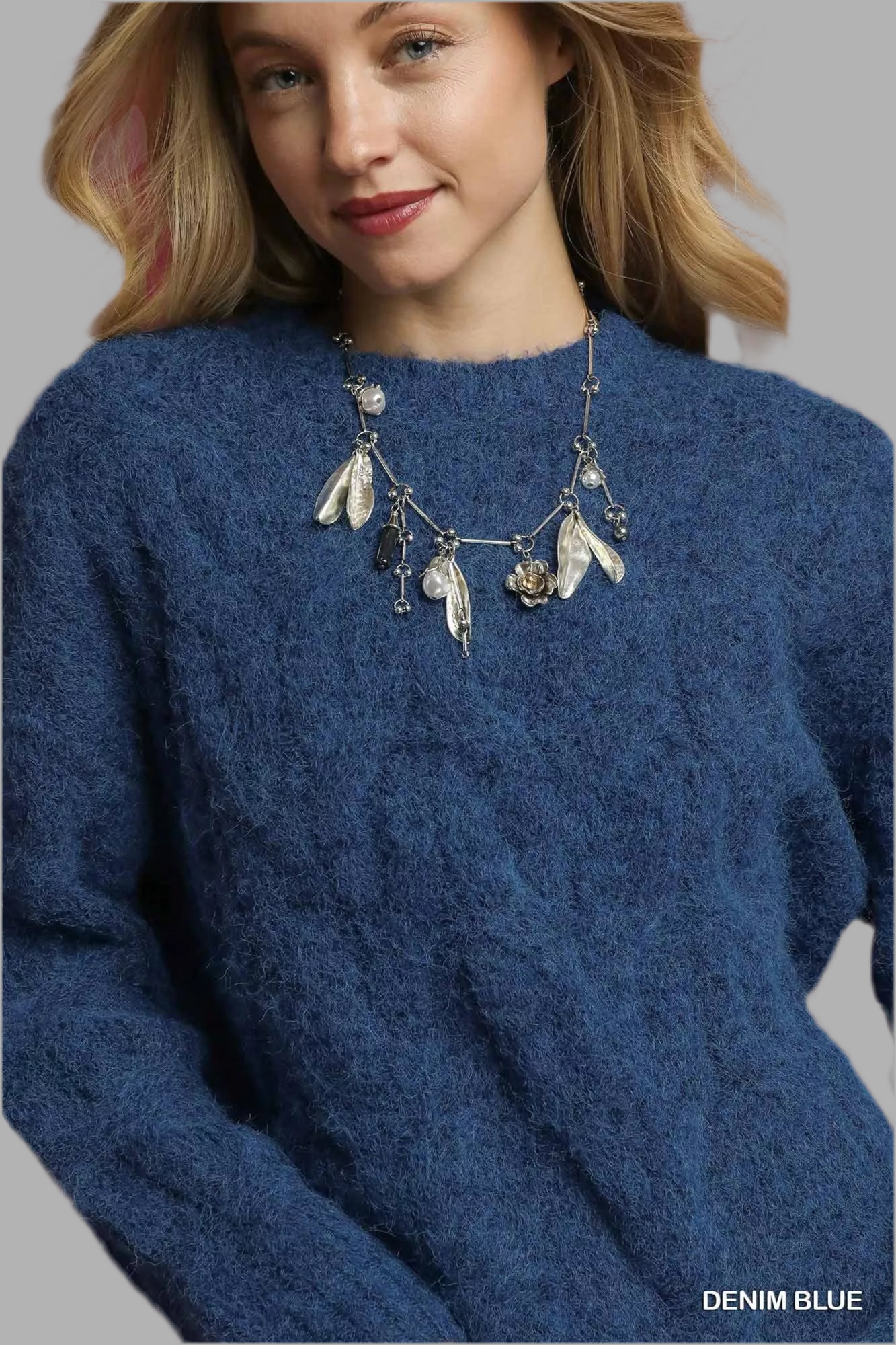 Umgee Cable Knit Cozy Sweater