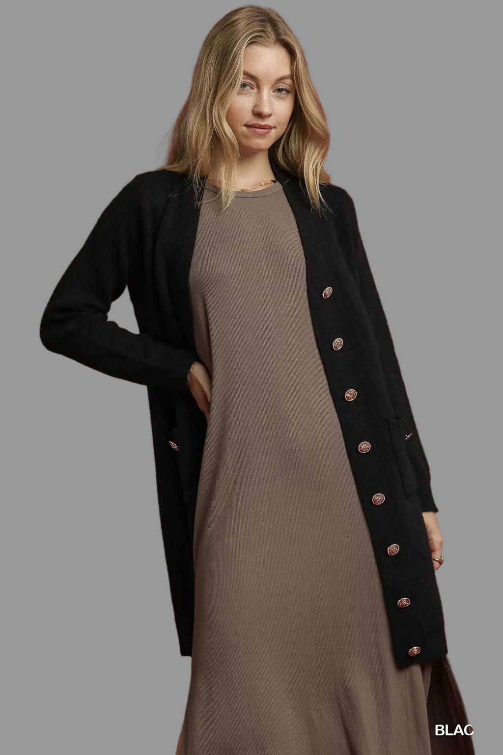 Umgee Button-Down Longline Cardigan Sweater